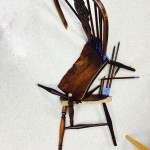 Broken wooden chair - before