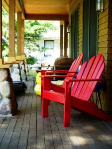wooden porch furniture