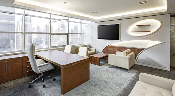 An elegant office makes the impression of a prosperous and trustworthy business.